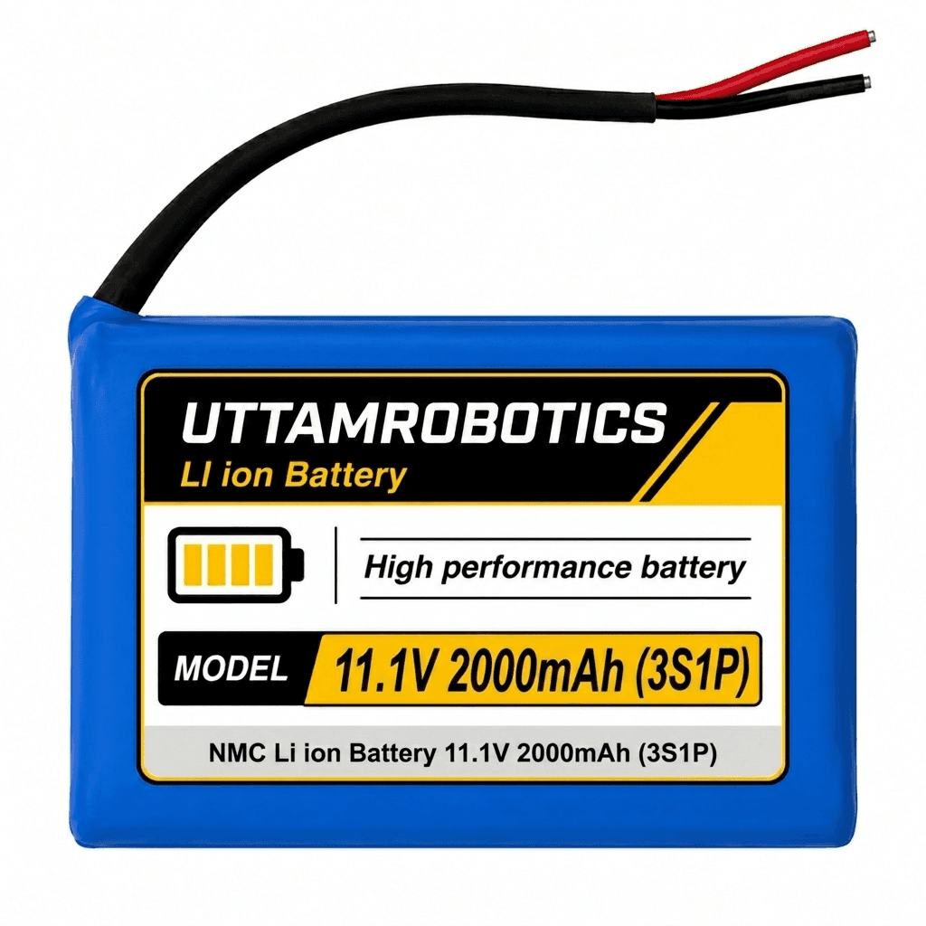 11.1V 2000mAh 18650 Li-Ion Battery Pack 3S1P - Uttam Robotics