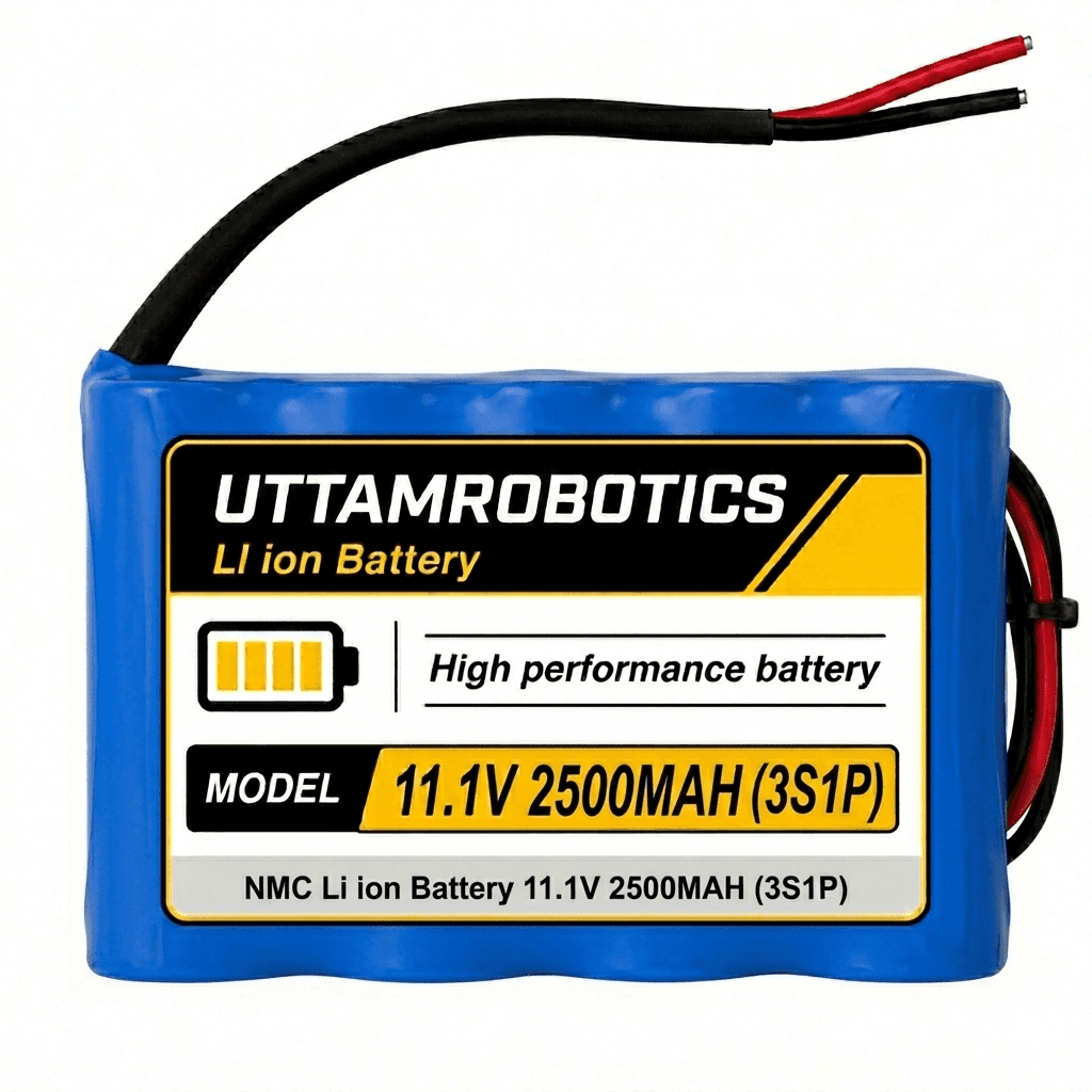 11.1V 2500mAh Lithium-Ion Battery Pack (3S1P) - Uttam Robotics