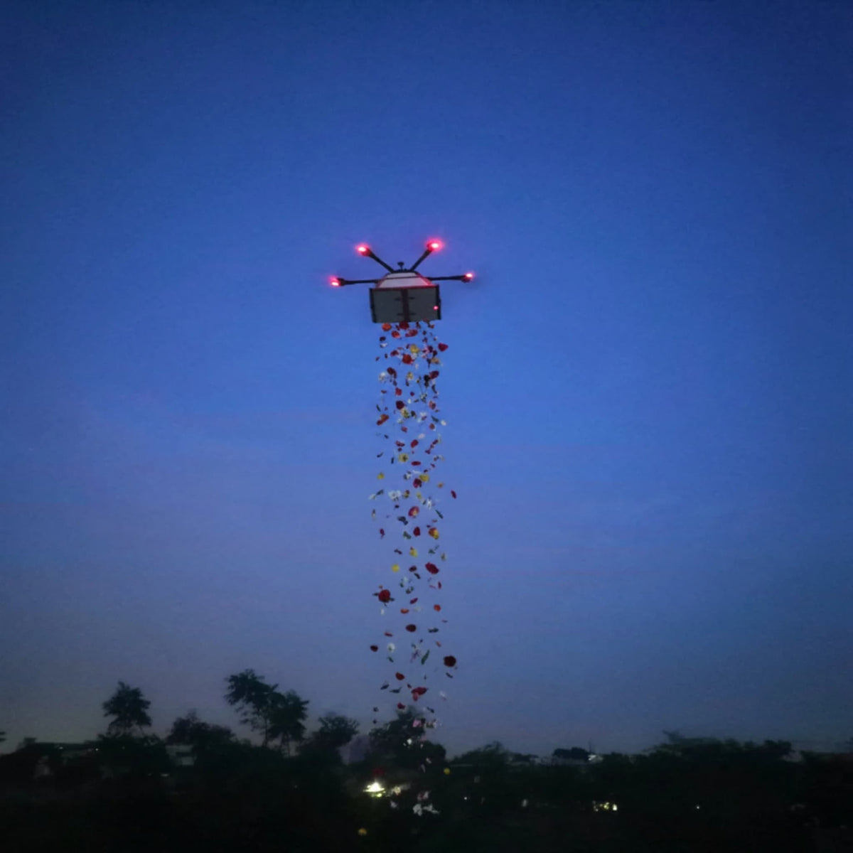 5Kg Flower Showering Drone – Wedding & Event Aerial Petal Shower | Uttam Robotics - Uttam Robotics