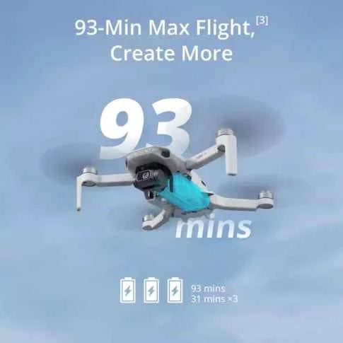 DJI Mini 4K Drone Fly More Combo | 3 Batteries + Charging Hub | Uttam Robotics-249g