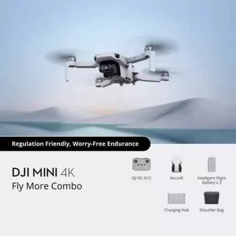 DJI Mini 4K Drone Fly More Combo | 3 Batteries + Charging Hub | Uttam Robotics-249g