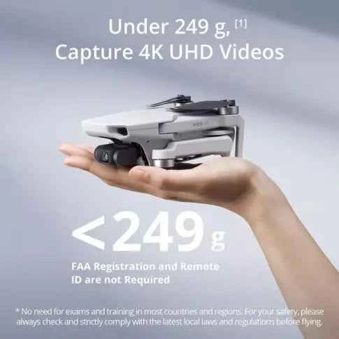 DJI Mini 4K Drone Fly More Combo | 3 Batteries + Charging Hub | Uttam Robotics-249g