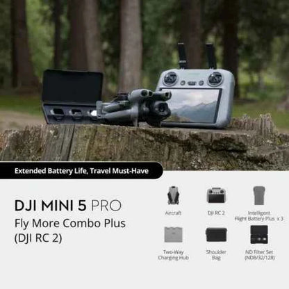 DJI Mini 5 Pro Fly More Combo Plus | 52 Min | 50MP 1" CMOS | 4K120 | Uttam Robotics-249g