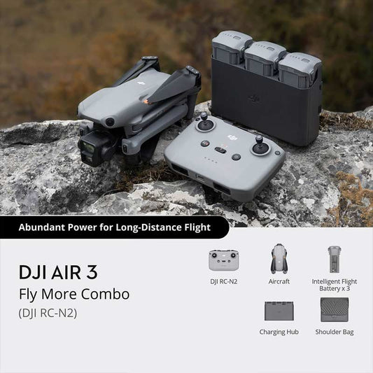 DJI Air 3 Fly More Combo – RC-N3 | Dual Camera | 46 Min | 4K100 | 720g - Uttam Robotics
