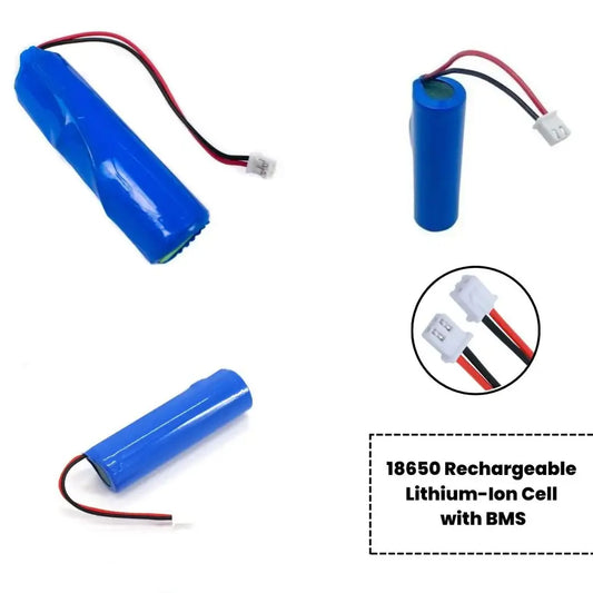 3.7V 2000mAh 18650 Lithium Ion Battery with BMS Protection - Uttam Robotics
