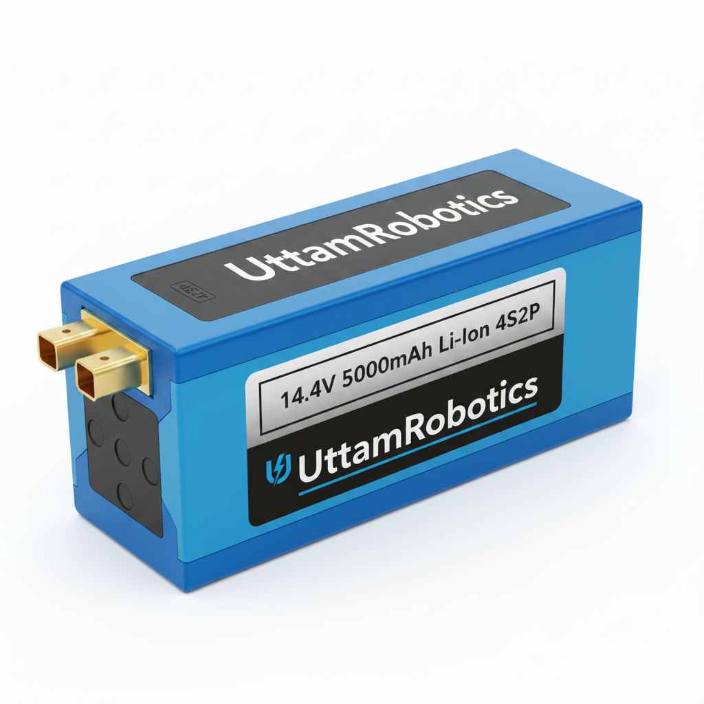 14.4V 5000mAh Lithium-Ion Battery Pack (4S2P) - Uttam Robotics